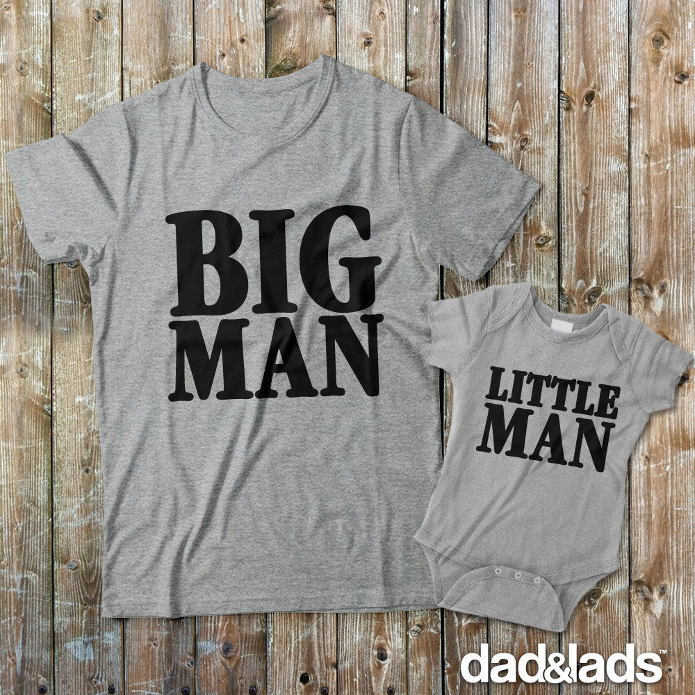 Big Man And Little Man Matching Shirts - Dad and Lads