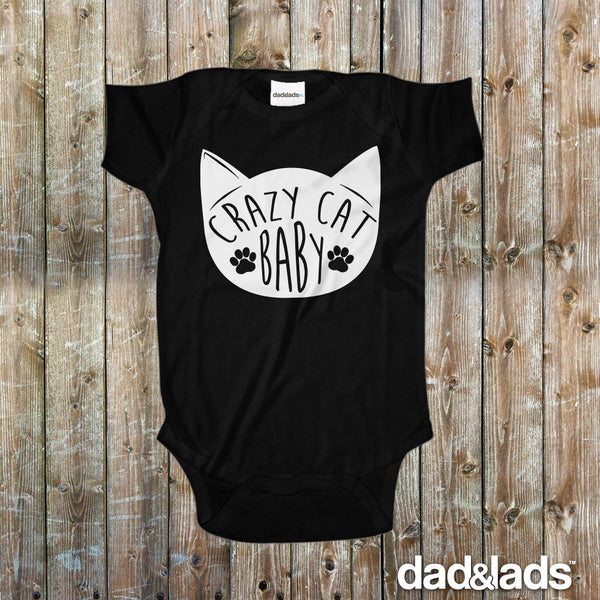 Crazy Cat Baby Baby Onesie - Dad and Lads