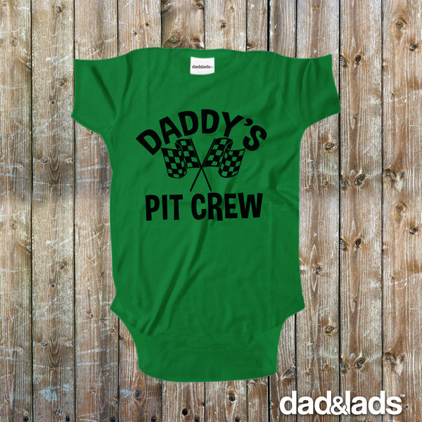 Daddy's Pit Crew Baby Onesie - Dad and Lads