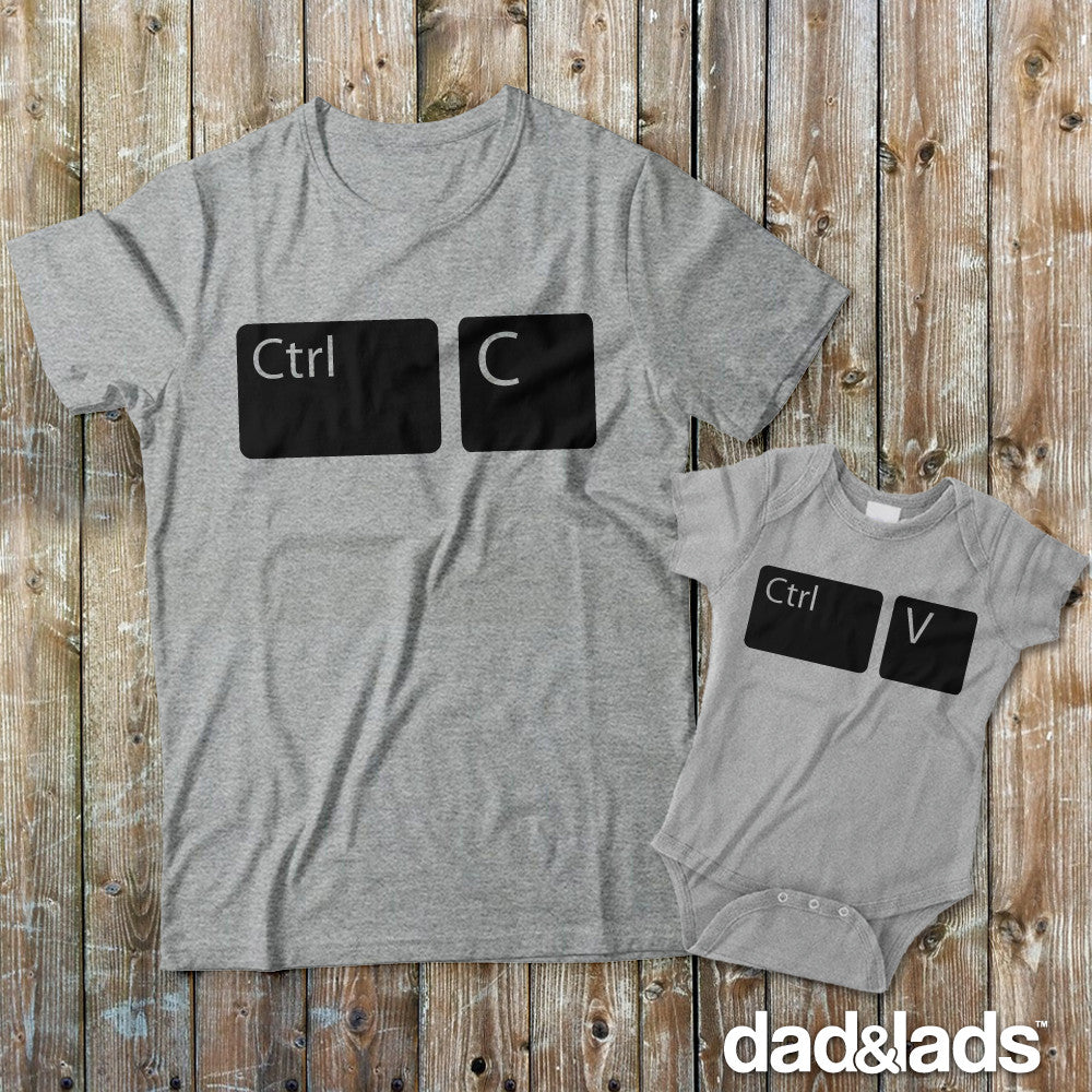 Control Copy and Control Paste Matching Father Son Shirts - Dad and Lads