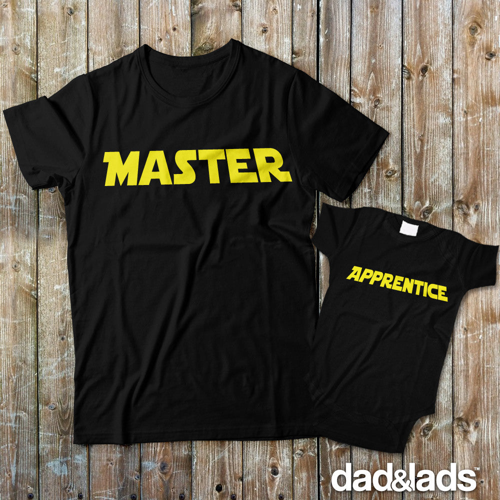 Master and Apprentice Matching Father Son Shirts - Dad and Lads