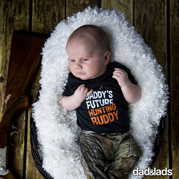 Hunting Dad and Daddy's Future Hunting Buddy Matching Father Son Shirts - Dad and Lads