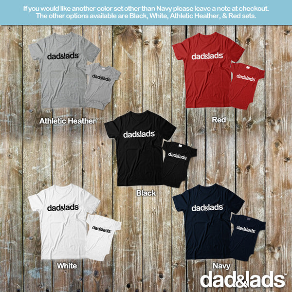 Super Dad and Sidekick Dad and Me Shirts - Dad and Lads