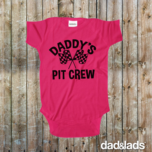 Daddy's Pit Crew Baby Onesie - Dad and Lads