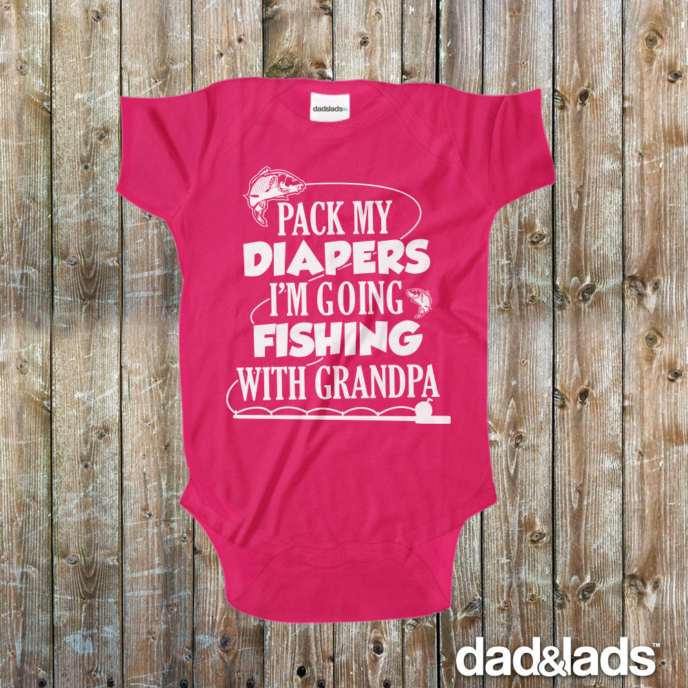  Pack My Diapers I'm Going Fishing With Daddy Onesie, Fishing  Buddy Onesie, Baby Fishing Outfit, Fishing Onesie, Announcement Onesie For  New Baby, Baby Reveal Gifts For Grandparents : Clothing, Shoes 