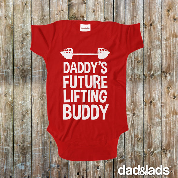 Daddy's Future Lifting Buddy Baby Onesie - Dad and Lads