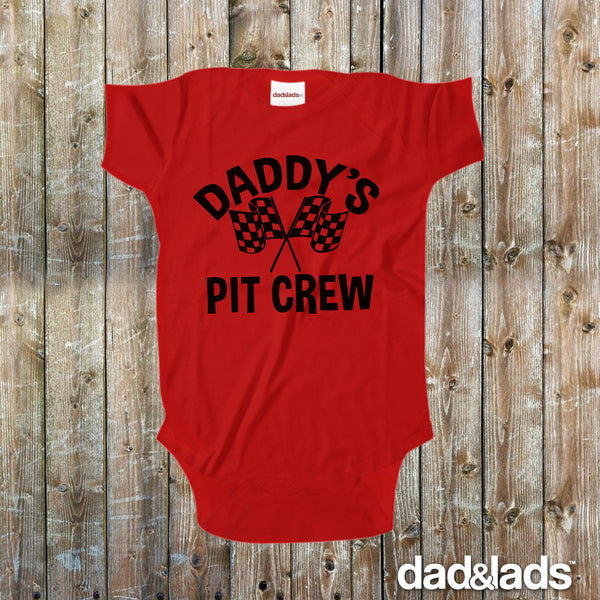Daddy's Pit Crew Baby Onesie - Dad and Lads