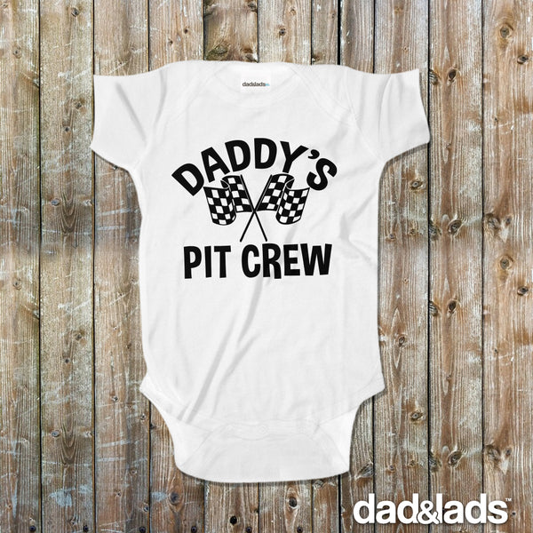 Daddy's Pit Crew Baby Onesie - Dad and Lads